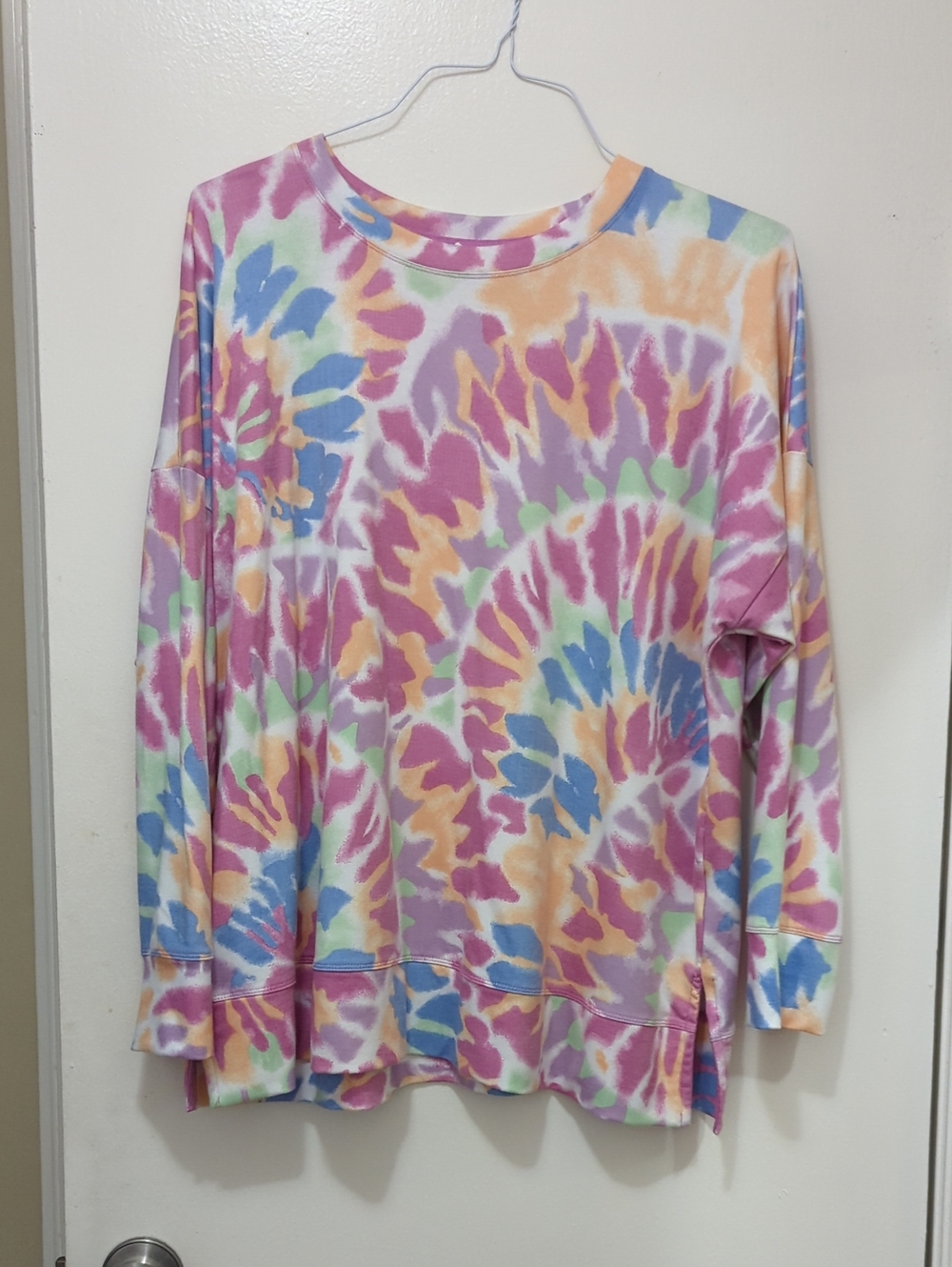 Ideology Pastel Tie-Dye Long Sleeve Women's Sweatshirt 1X